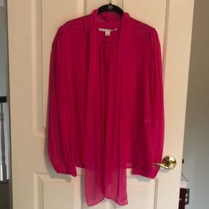 Hot Pink Diane Von Furstenburg Blouse